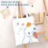 Bolsa de Lona Estilo Japonés de Cinnamoroll para Mujer, Gran Capacidad, Adecuada para Estudiantes que Asisten a Clases o Tutorías, con Cremallera