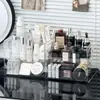 Organizador de Maquiagem de Mesa Acrílico Transparente Mesa de Maquiagem Caixa de Armazenamento para Perfume Skincare Esponja de Pó Batom