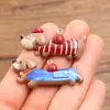 4 Tipos de Acessórios para Joias de Resina DIY de Desenho Animado, Pingentes de Cachorro Fofos e Divertidos, Acessórios de Bolsa com Charme de Animal