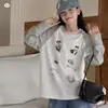 Camiseta de Manga Larga con Retazos Rayados para Niña 2026 Nueva Llegada de Otoño Talla Mediana y Grande para Niños Manga Raglán Bloque de Color Capa Base Ropa de Otoño Top