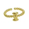 Anillos de 26 Letras Inglesas Más Vendidos Transfronterizos Anillos Gruesos Brillantes de Oro de 18 Quilates Modelo Caliente de Amazon Dropshipping