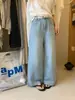 Liquidación, Sin Devoluciones ni Cambios. Jeans Rectos Ajustados Lavados Estilo Retro Coreano Verano 22068 (con cinturón)