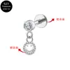 Aleación de titanio G23 corazón mariposa colgante circón uña de lóbulo uña de labio uña de cartílago de la oreja joyería F136 joyería para piercing en el cuerpo humano