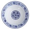 Tazón frío de cerámica azul y blanco de 8 pulgadas al por mayor Xi' an comercial de boca poco profunda restaurante de fideos Shaanxi fideos de arroz fríos