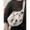 Bolsa de Pecho Casual de Tela de Nylon con Estampado de Oso 2024 Nueva Bolsa de Hombro Cruzada de Moda Bolsa de Cintura de Gran Capacidad para Viajes