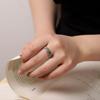 Anillo de plata de ley S925 con forma de calabaza de jade Yinxiang Yunbi, estilo nacional retro, ajustable, con apertura antigua.