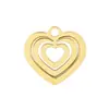 Colgante de Acero Inoxidable en Forma de Corazón Accesorios para Joyería DIY Corazón Hueco con Pedrería Combinación de Amor Collar Pulsera Dijes