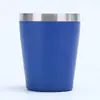 Copo de carro mini cor sólida 8oz transfronteiriço, copo térmico de aço inoxidável 304, copo a vácuo de camada dupla portátil para escritório