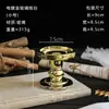 Suporte de Velas de Vidro Preto Fosco Retrô Americano, Decoração de Atmosfera para Mesa de Jantar, Vela de Aromaterapia, Suporte de Velas de Coluna Romana
