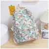 Mochila para Mujer Casual Vintage Floral Junior Preparatoria Viaje Mochila de Alto Valor Combinable Estudiante Universitario Mochila Escolar para Mujer Estilo Coreano