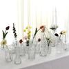 Vaso Retro Personalizado Vidro High-End Decoração Suave Pequeno Vaso Vidro Transparente Frasco de Aromaterapia Decoração de Casa