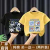Blusas de Verão, Camisetas de Novo Estilo, Roupas de Verão para Meninos Bonitos, Roupas de Algodão Puro Estampadas de Manga Curta para Crianças Meninos, Camisetas da Moda