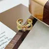 Anillos Vintage Retro Apilados Coloridos de Circonia Elegantes para Mujeres con Diseño de Nicho y Anillos de Piedras Preciosas de Lujo Ligero