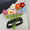 Dou-lhe uma Flor Vermelha Pequena, Flor de Lã, Flor Única Trançada, Presente de Dia das Mães e Ação de Graças, Decoração de Flor Artificial
