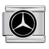 Módulo de logotipo de carro de luxo mundial de personalidade da moda DIY atacado personalidade alto senso elástico pulseira de aço inoxidável caseira