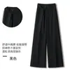 Pantalones de verano finos de pierna ancha hechos a medida en lino Tencel, simples y elegantes, pantalones casuales que estilizan, versátiles con una caída suave