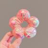 Diadema de Flores Dulces para Niños Estéreo Linda Diadema para Niña Cuerda para el Cabello de Bola para Niña Accesorios para el Cabello para Cola de Caballo