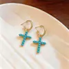 Pendientes de plata con incrustaciones de diamantes y diseño geométrico, moda nicho de alta gama, sencillos y elegantes, lujo ligero, pendientes únicos y con estilo para mujer