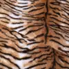 Tela con estampado de pelo de conejo con un gran patrón de tigre, tela de felpa con estampado animal para muñecas, cojines, alfombras, ropa y bolsos