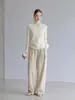 Nueva colección de otoño: Elegante y suave cárdigan de punto estilo francés con ribete de encaje, que irradia un encanto de cuento de hadas