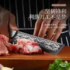 Cuchillo Multiusos Afilado de Acero para Hielo Forjado a Mano para Cortar Huesos, Acampada al Aire Libre, Cortar Leña, Cortar Verduras en Casa, Engrosado