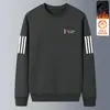 Sudadera con cuello redondo y forro polar para hombre, marca de moda de otoño e invierno, prenda interior versátil holgada de manga larga, atuendo unisex para pareja, top para estudiante