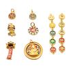 Colgante de oro antiguo con arena dorada, azul ardiente, de cinco vías, con la conexión del Dios de la Riqueza, colgante de oro diario, pulsera, collar, accesorios de joyería DIY