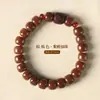Pulsera de un solo círculo con cuentas de la suerte de Xizang, verde degradado creativo con efecto envejecido, Bodhi Yin literario, leche Mang Bodhi vintage, para hombres y mujeres