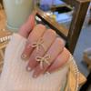 Nuevo Estilo Sentido de Alta Gama Celebridad de Internet Mismo Estilo Aretes de Lazo 2024 Nuevo Estilo Trendy Aguja de Plata Súper Flash Exquisitos Dulces Elegantes Mujeres