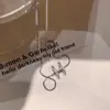 2024 Tendência Nova Estilo Influenciador Pingente de Letra H Colar Simples Minimalista Moda Corrente Geométrica para Clavícula