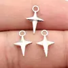 9X15Mm 0.3g Multicolor Comercio Exterior Accesorios para Joyería DIY Estrella Hueca Estrella de Cuatro Puntas Colgante Hecho a Mano