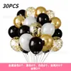 Conjunto de Balões de Látex 12 Polegadas Transfronteiriço Balões Pretos Dourados Metálicos com Lantejoulas Balões de Decoração para Cena de Casamento Festa de Aniversário