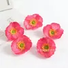 Cabeça de Flor de Papoula Simulada com Diâmetro de 8cm, Acessório para Grampo de Cabelo DIY, Decoração Floral para Roupas, Embalagem de Caixa de Doces para Casamento