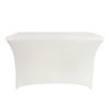 Capa de mesa elástica preta com poá capa de mesa elástica 6FT capa de mesa retangular para banquete capa de mesa com elástico nos pés