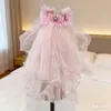 Ropa para Mascotas en Stock: Velo de Novia Blanco Perla con Lazo para Perros Pequeños y Gatos, Velos para Mascotas al por Mayor
