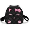 Bolsa de Almuerzo DIY con Estampado de Gato Rosa para Oficina Estudiantes Estudiantes de Primaria y Secundaria Bolsa Lonchera Infantil con Bolsa para Comida