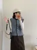 Chaleco de punto sin mangas a rayas chic estilo coreano para mujer, nuevo modelo primavera y otoño 2026, suéter de capas holgado y rejuvenecedor para mujer