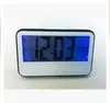 Novo calendário eletrônico relógio com display digital de temperatura tela grande relógio com controle por voz relógio digital LED luz de fundo azul