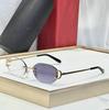 CT0029 Tarjeta Hogar Moda Europea y Americana Estilo Metálico Hebilla de Herradura Lujo Ligero Avanzado Gafas de Sol Gafas de Sol Protector Solar Sin Marco Gafas de Sol Transfronterizas