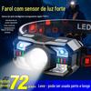 Explosões Indução Inteligente Lanterna de Cabeça Pequena Luz Forte para Exterior Lâmpada para Pesca Noturna Carregamento Longa Duração Multifuncional Portátil Lanterna de Cabeça para Minerador
