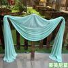 Decoración de Boda Estilo Coreano Tela Elástica de Seda de Leche Color Café con Leche Cortina Tela de Fondo para Techo de Boda 1.6m de Ancho