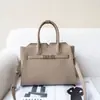 Bolso de Lujo Togo de Piel de Vaca de Primera Capa para Mujer, Bolso Grande Simple con Forma de Concha, Bolso Platinum J Wing