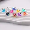 Acrílico Iridiscente Transparente Cuentas Núcleo en Cuenta Forma de Corazón Colgante DIY Colgante de Collar Hecho a Mano Adornos Accesorios