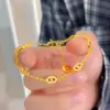 Pulsera de nariz de cerdo con diamantes completos para mujer, diseño de nicho, lujo ligero, versátil, única, exquisita, sensación de alta gama, joyería chapada en oro al por mayor