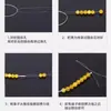 Ferramentas para Enfiamento de Contas para Artesanato, Enfiamento de Pulseiras Feitas à Mão, Enfiamento de Agulha de Crochê, Acessórios para Enfiamento de Contas em Fio de Aço Macio com Furo Fino, Atacado do Fabricante