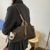 Bolso de Hombro Grande de Moda para Viajes Diarios Color Sólido Versátil Elegante Bolso de Mano para Mujer Estilo Europeo y Americano Retro Moderno Bolso Tote