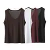 Colete Simples e Estiloso com Decote V para Mulheres, Básico de Verão Versátil Slim-Fit Malha Camisole Top