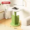 Mesa de centro pequeña estilo europeo para apartamentos pequeños, adecuada para balcón, sala de estar, dormitorio; mesa pequeña en forma de pétalo, mesa auxiliar o de rincón moderna con forma de nube