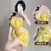 Nuevos Batas Amarillas Lencería Sexy Tirantes Ajustados Tentación Traje Glamour de Medianoche para Mujer 1643