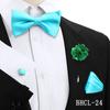 Gravata Borboleta Quadrada de Seda para Negócios Conjunto de 4 Peças Estilo Coreano Masculino Acessórios de Vestimenta para Banquete de Casamento Fábrica de Gravatas de Borboleta Estoque Pronto